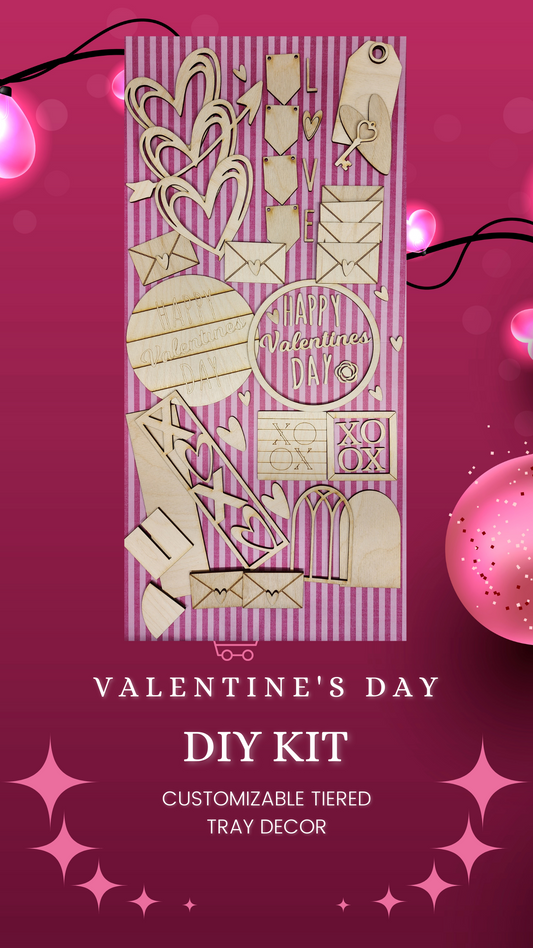 Tiered Tray Valentine Decor Kit