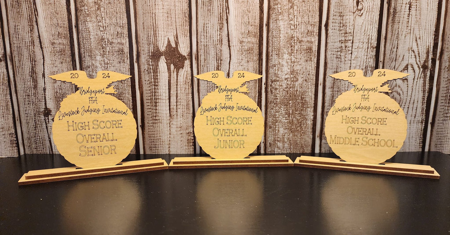 Class Winner Award, Livestock Show, Animal, Lamb, Goat, Pig, Rabbit, Steer, Heifer, Horse, Thank You, Trophy, Gift